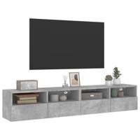 Tv-wandmeubels 2 st 80x30x30 cm bewerkt hout betongrijs - thumbnail