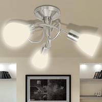 VidaXL Plafondlamp met glazen kappen voor 3 x e14 peertjes - thumbnail
