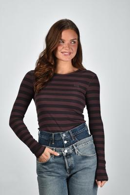 Ganni t-shirt A1050066 chocolate plum