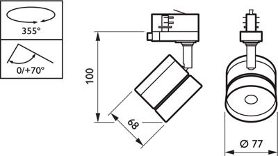 Philips LED 3-fase Railspot Coreline Projector ST120T 11W LED8S 3000K 24D Zwart Philips LED 3-fase Railspot Coreline Projector ST120T 11W LED8S 3000K 24D Zwart