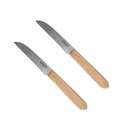 Homey's Klompenmesjes - 2 schilmesjes - carbon|beukenhout - 8,5cm Homey's Klompenmesjes - 2 schilmesjes - carbon|beukenhout - 8,5cm