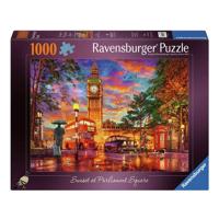 Ravensburger legpuzzel zonsondergang op parliament square, londen, 1000st. - thumbnail