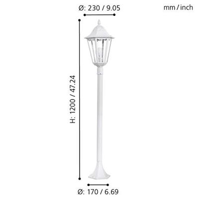 Eglo Klassieke tuinlampNavedo wit - 93452
