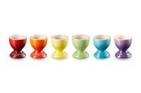 LE CREUSET - Aardewerk - Eierdop Regenboog 6-dlg - thumbnail