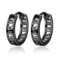 LGT JWLS Oorringen mannen - Roman Nvmeral Gunmetal - thumbnail