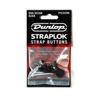 Dunlop 2PSLS033BK Straplok Dual Design Strap Button Set Black - thumbnail