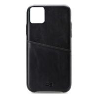 Senza Pure Leather Cover with Card Slot Apple iPhone 11 Deep Black - thumbnail