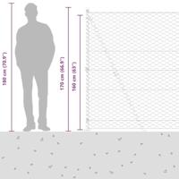 VidaXL Afrasteringspaal zilver 25 x 1,6 m (50 mm gaas) staal - thumbnail