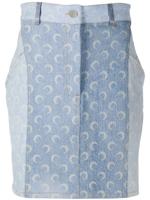 Marine Serre all over moon print denim skirt - Blue - thumbnail