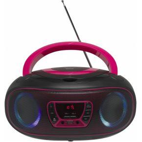 Denver TCL-212BT Radio/CD-speler VHF (FM) AUX, CD, USB, Bluetooth Sfeerverlichting Pink
