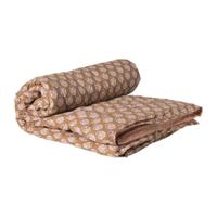 Plaid quilted bloem - roze/rood - 170x130 cm - thumbnail