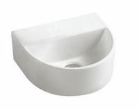 Wiesbaden Lara halfrond fonteintje 300x250x120 zonder kr.gat wit - thumbnail