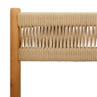 3-delige Bistroset polypropeen en massief hout beige - thumbnail