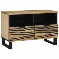 TV-kast met lade Bruin 70 x 33 x 46 cm massief mangohout - thumbnail