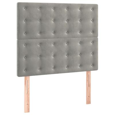 Bedframe zonder matras 120x190 cm fluweel lichtgrijs