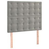 Bedframe zonder matras 120x190 cm fluweel lichtgrijs - thumbnail