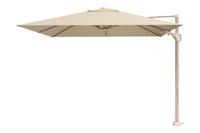 Platinum Challenger zweefparasol T2 Premium 3x3 Teak frame champagne doek - thumbnail