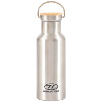 Highlander thermosfles Campsite 500 ml bamboe/RVS zilver - thumbnail