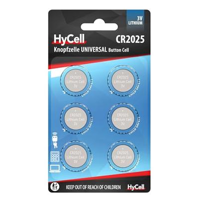 HyCell Knoopcel CR2025 3 V 6 stuk(s) 140 mAh Lithium CR2025