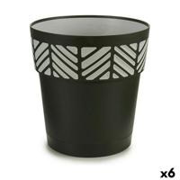 Zelfwaterende bloempot Stefanplast Orfeo Antraciet Plastic 25 x 25 x 25 cm (6 Stuks) - thumbnail