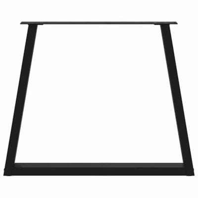 Eettafelpoten 2 st V-vormig 80x(72-73,3) cm staal zwart Eettafelpoten 2 st V-vormig 80x(72-73,3) cm staal zwart