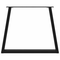 Eettafelpoten 2 st V-vormig 80x(72-73,3) cm staal zwart - thumbnail