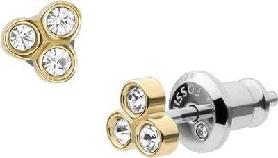 Fossil JF04110710 Oorknoppen Sutton zilver-zirconia goudkleurig-wit