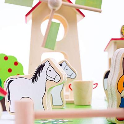 Bigjigs houten speel boerderij met accessoires, 48dlg. Bigjigs houten speel boerderij met accessoires, 48dlg.