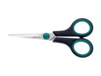 Westcott schaar Easygrip, ft 14 cm, rechts en links, scherpe punt, RVS, blauw/zwart, blister van 1 stuk - thumbnail