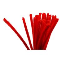 Creotime chenille draad 25 stuks 30 cm 9 mm rood - thumbnail