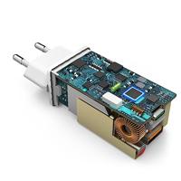 Hama Snellader 1x USB-C PD 1x USB-A QC Mini-oplader 38 W Wit - thumbnail