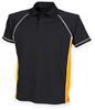 Finden+Hales FH370 Men´s Piped Performance Polo - Black/Amber/White - M - thumbnail