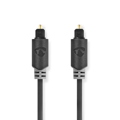 Optische Audiokabel | Toslink male - Toslink male | 1,0 m | Antraciet