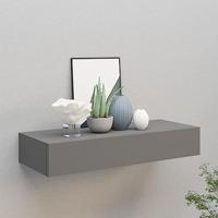 VidaXL Wandschap met lade 60x23,5x10 cm mdf grijs - thumbnail