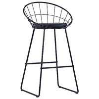 Barstoelen 2 st kunstleer zwart - thumbnail