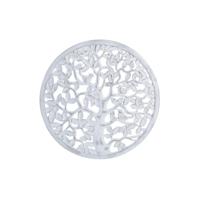 Wanddecoratie DKD Home Decor Boomstructuur MDF Wit (80 x 2 x 80 cm) - thumbnail