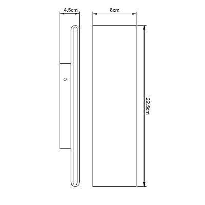 Globo Design wandlampSiegfried S zwart met schakelaar - 41751-8B