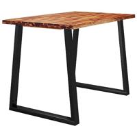 Eettafel met natuurlijke rand 110x70x75 cm massief acaciahout - thumbnail