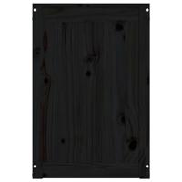 Wasmand 88,5x44x66 cm massief grenenhout zwart - thumbnail