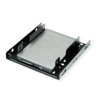 ROLINE montage adapter, 3,5 inch frame voor 2x 2,5 HDD/SSD, metaal, zwart - thumbnail