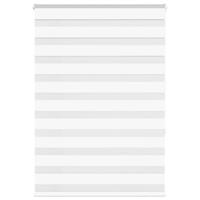 VidaXL Zebra rolgordijn 110x150 cm stofbreedte 105,9cm polyester wit - thumbnail