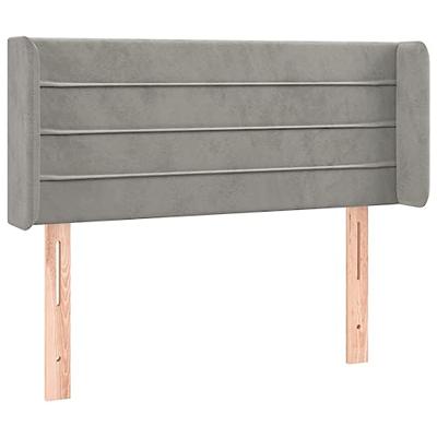 Hoofdbord LED 103x16x78/88 cm fluweel lichtgrijs