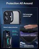 ESR Case Apple iPhone 17 Zwart, Transparant - thumbnail