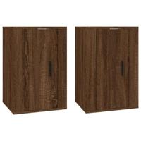Tv-wandmeubels 2 st 40x34,5x60 cm bruin eikenkleur - thumbnail