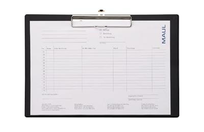 MAUL klemplaat A4 liggend zwart