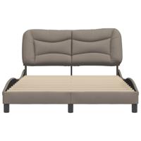 Bedframe zonder matras "Hvar" stof taupe 140x190 cm - thumbnail