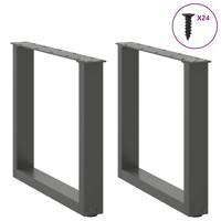 Salontafelpoten 2 st U-vormig 50x(42-43) cm staal antraciet - thumbnail