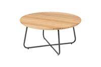 Salontafel Verdi 73 Antraciet Teak Rond 4SO Tafel Buiten Tuintafel 4 Seasons Outdoor - thumbnail