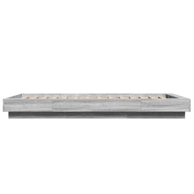Bedframe met LED-verlichting grijs sonoma eiken 180x200 cm - thumbnail