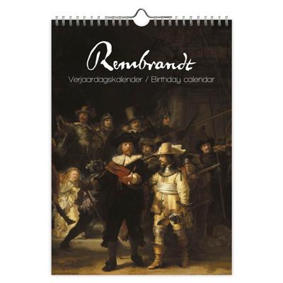 Rembrandt A4 Verjaardagskalender Rembrandt A4 Verjaardagskalender